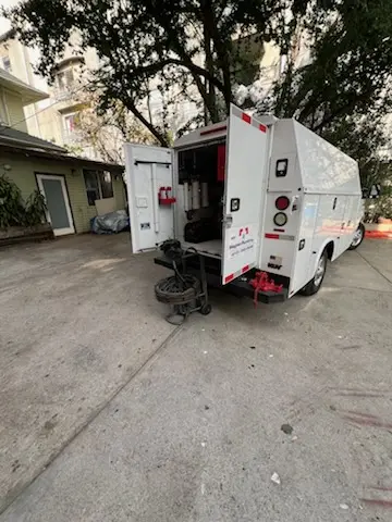 Magnet Plumbing service vehicle on-site for Sewer Line Repair in North Redington Beach